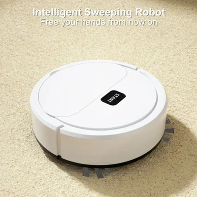 Automatic Portable White Floor Robotic Vacuum Cleaner USB Rechargeable - Image 1 of 4