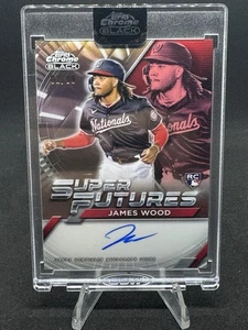 Topps 2025 cromo negro Super Futures James Wood automático #02/99 - Imagen 1 de 7