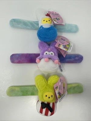 Peeps X Hello Kitty & Friends Wrist Huggers Easter Plush Slap Bracelet Set 3 NWT - Image 1 of 4