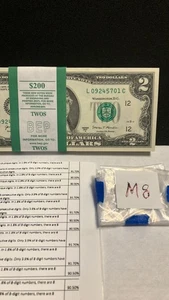 100 Sequential US$2 Bills Crisp! 2017A L Series - FW - Christmas Gift - Picture 1 of 6