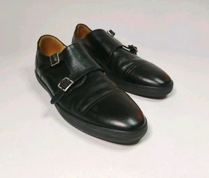 Mezlan schwarz Kalbsleder Leder Doppel Mönch Riemen Vicenza Schuhe US 13 M Spanien - Bild 1 von 24