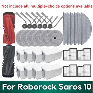 Main Side Brush/Filter Mop/Dust Bag For Roborock Saros 10 Vacuum Cleaner - Picture 1 of 17