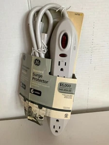 NEW GE SurgePro 6-Outlet Electronics Protector 540 Joules 3-FT SJT 14 AWG 3-wire - Picture 1 of 10