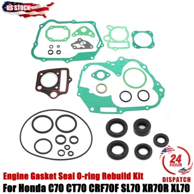 Juego de sellos de junta de motor reconstruidos para Honda C70 CT70 XL CRF70F SL70 XR70R juegos de ATC Foto 1 de 4