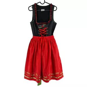 LANDHAUS Tyrol Dirndl Oktoberfest Black Plaid Dress EU 38 UK 10 US 8 - Picture 1 of 8