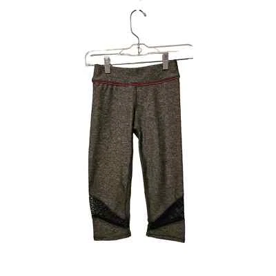 NWT Mira Rae gray cropped leggings lace detail size 8/9 - Image 1 of 4