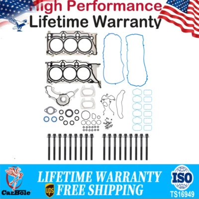 For Ram Chrysler Dodge Avenger Jeep 3.6L DOHC VIN G 11-16 Head Gasket Set Bolts Foto 1 de 4