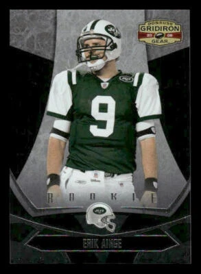 2008 Donruss Gridiron Gear #130 Erik Ainge Rookie /999 New York Jets - Image 1 of 2