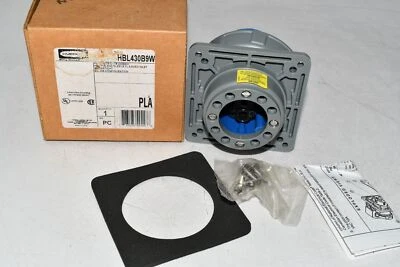 NUEVO Hubbell HBL430B9W entrada bridada pasador hermético y funda  Foto 1 de 4