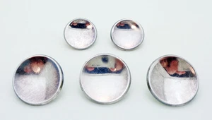 Estate W. S. Sorensen Denmark Sterling Silver 5 Buttons Total Weight 19.4 Grams - Picture 1 of 4