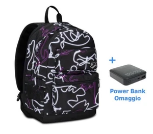 Zaino Seven The Double Pro Pockets estensibile jet black + power bank - Foto 1 di 5