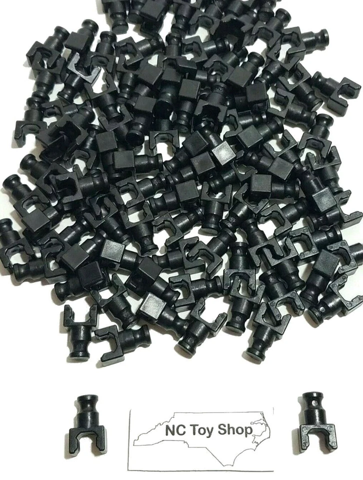 200 K'NEX Negro Varilla Extremo Conectores Clips Posición Única Posavasos Piezas KNEX Foto 1 de 1