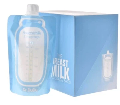 Bolsas de almacenamiento de leche materna DR.DUDU con 2 adaptadores de bomba gratuitos 30 unidades sin BPA y BPS Foto 1 de 4