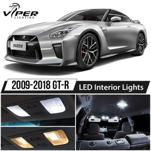 White LED Interior Lights Package Kit for 2009-2018 Nissan GTR GT-R - Foto 1 di 8