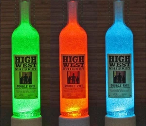 High West Whiskey 16 Color Changing Remote Control LED Liquor Bottle Lamp - Picture 1 of 4