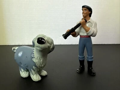 Disney The Little Mermaid Max The dog Sheepdog Eric Lot PVC Cake Topper - Image 1 of 4