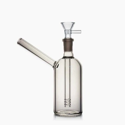 RORA 14.5mm Small Bong 5" Tall Mini Glass Water Pipe Handmade Portable Glass Bong