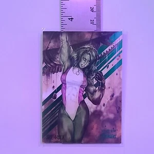 She-Hulk #64 2022 Marvel Fleer Ultra Avengers Green Foil She-Hulk #64 - Picture 1 of 3