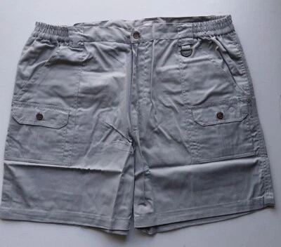 NWT Travelers By Haband Mens 40 Cotton Blend  Cargo Shorts Gray NOS - Image 1 of 4