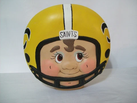 Ceramic Football Player Caricature Cartoon Large Head New Orleans Saints Cover