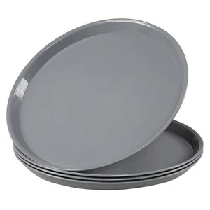 4 Pack Round Food Trays Serving Platter Plastic Trays for Serving Food and Pa... - Picture 1 of 7