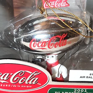 Coca-Cola Christmas Ornament 2001 Platinum Series, Air Blimp Polar Bear - Picture 1 of 7