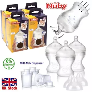 Biberon Neonato Silicone Anti Coliche 150ml con Dispenser Latte 0+M - Foto 1 di 72