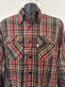 Camicia vintage Levi’s con bottoni uomo taglia media rossa a quadri made in USA - Foto 1 di 11