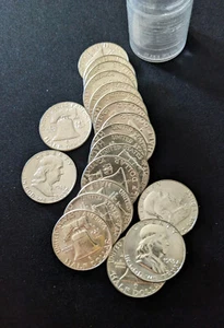 1963-D Franklin Half Dollar Roll - Brilliant Uncirculated Gems - Ships Insured - Picture 1 of 4