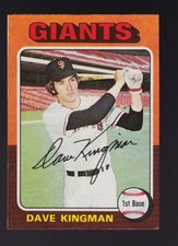 1975 TOPPS BASEBALL SET 156 DAVE KINGMAN SAN FRANCISCO GIANTS NR-MT NM 10