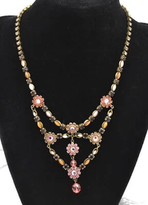 SORRELLI Zinnia Collection Swarovski Crystal Bib Necklace - Rare & Stunning! - Picture 1 of 4