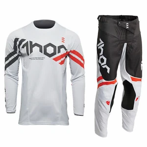 YOUTH THOR PULSE MOTOCROSS KIT PANT JERSEY KIDS - CUBE ORANGE / GREY - Picture 1 of 8