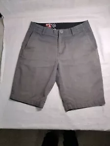Volcom Stone Shorts Mens 28 Fairmont Grey Walking Hiking Chinos Flat Front - Picture 1 of 17