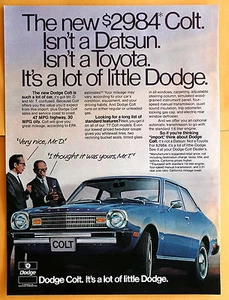 Magazine Print Ad 1977 Dodge Colt - Foto 1 di 1