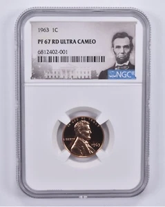 1963 Lincoln Memorial Cent PF67 RD NGC UCAM Special Label - Picture 1 of 5