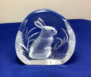Maleras Sweden Mats Jonasson Signature Collection Rabbit Paperweight Sculpture - Picture 1 of 12