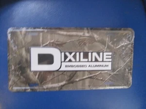 NOS DIXILINE EMBOSSED ALUMINIUM Metal booster nummernschild - Bild 1 von 2