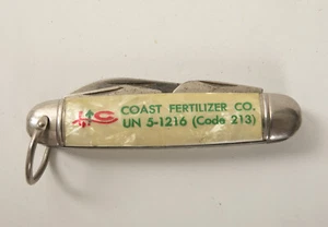 Advertising Pocket Knife (B1C-23) Coast Fertilizer (JSF6) Red Green Imperial - Picture 1 of 9