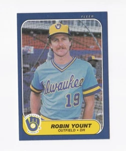 Fleer #506 Robin Yount Milwaukee Brewers 1986 - Foto 1 di 2