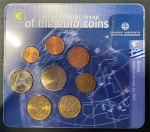 KMS - Griechenland 2002 - "Euro-Kursmünsen - Orginal verpackt" (verschweißt) - Picture 1 of 2