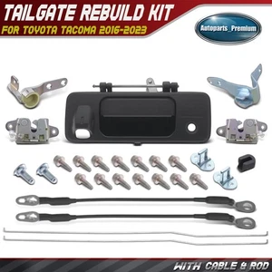 Tailgate Hardware Rebuild Kit w/ Cable & Rod for Toyota Tacoma 2016 2017-2023 - Picture 1 of 10
