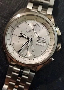Bulova Accu Swiss Chronograph Automatic Day Date Dial & Just $serviced. - Bild 1 von 11