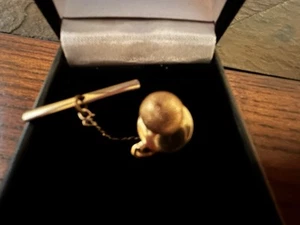 14K MASSIVE GOLD KUGEL KRAWATTENNADEL/NADEL - Bild 1 von 5