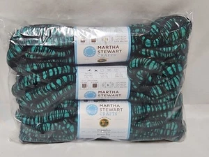 Mambo Yarn Sea Turtle Martha Stewart Lion Brand Super Bulky Lot Of 3 Teal Black  - Picture 1 of 6