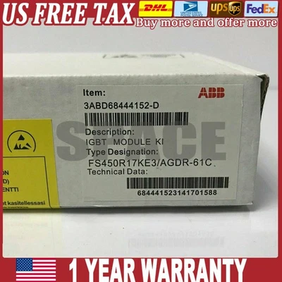 1PC New ABB FS450R17KE3/ AGDR-61C power driver board Expedited Shipping - Image 1 of 4