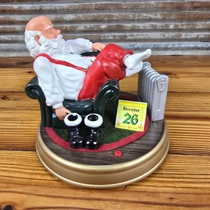 Gemmy Animated Relaxing Santa Figure Heater Lights Up Moves Plays Music SeeVIDEO - Picture 1 of 12