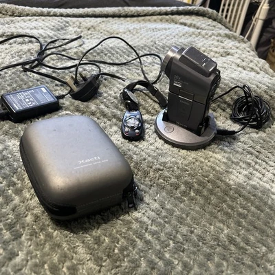 Sanyo Digital Movie Camera Xacti HD1 Titanium Gray Dmx camcorder video FOR PARTS - Image 1 of 3