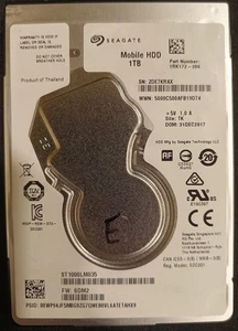 Seagate 1TB, 5400RPM, 2.5" ST1000LM035 1RK172-036 Internal Hard Disk Drive -... - Picture 1 of 1