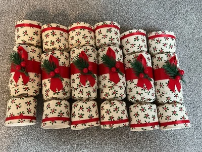 Reusable, Handmade Fabric Christmas Crackers  Set of 6 - Image 1 of 4