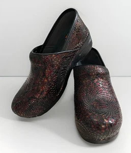 Dansko XP Profi Clogs rot schwarz Schlangenleder rutschfest Arbeit Krankenschwester 38 - Bild 1 von 21